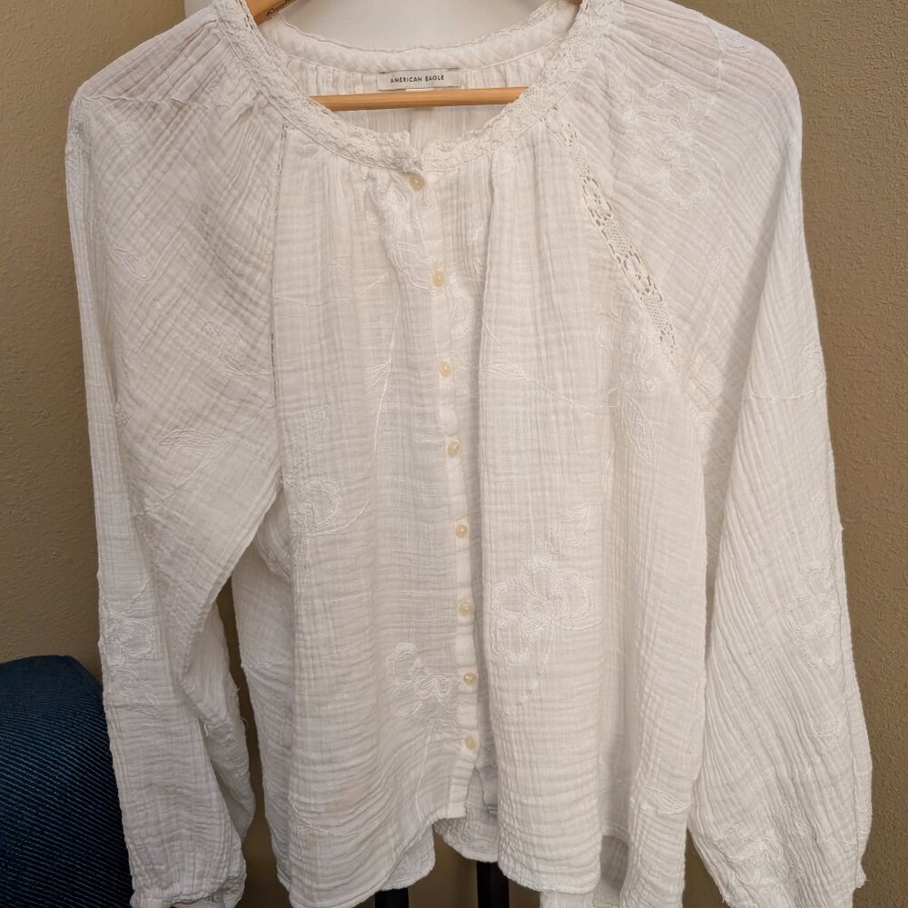 American eagle oversized blouse